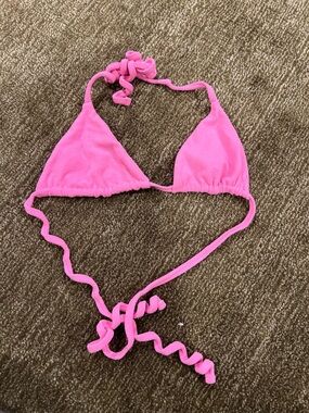 Frankie's Bikinis Hot Pink Triangle Bikini Top